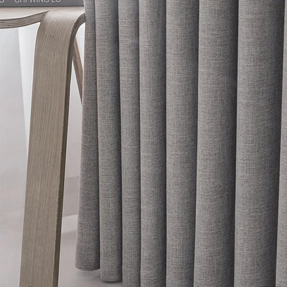 Linen Blackout Curtains – Modern Living Room Drapes | Full Shading, Luxury Bedroom