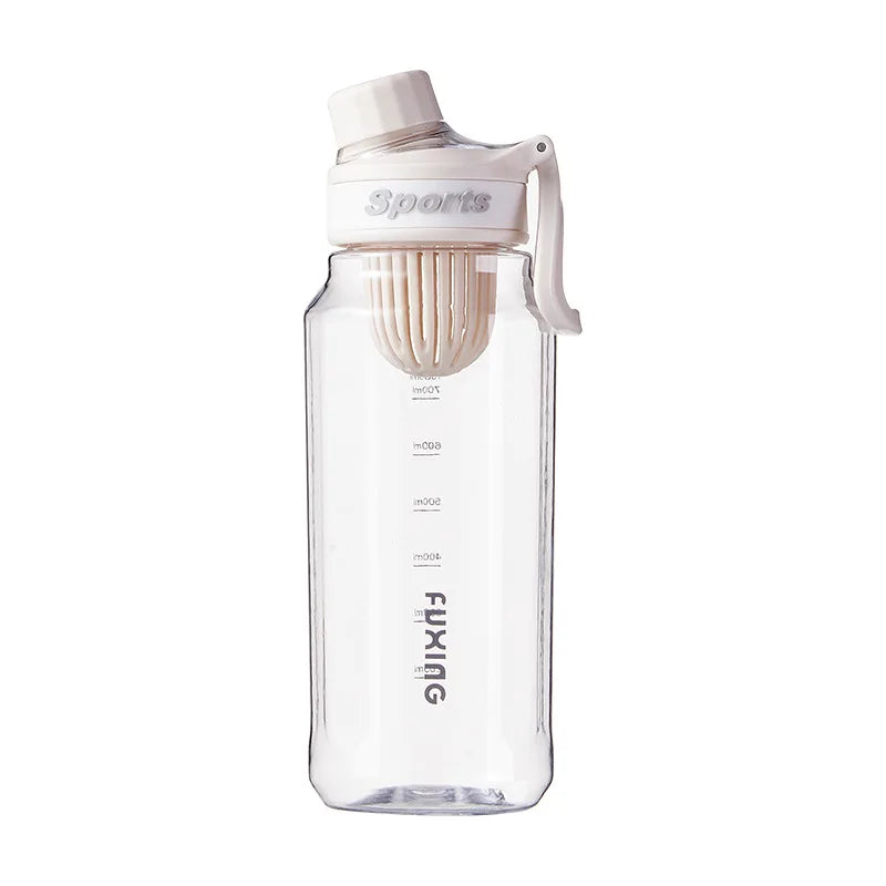 Sports Water Bottle with Tea Filter Large Capacity Transparent Bottle Plastic Cup Outdoor Travel Gym Fitness Water Bottle