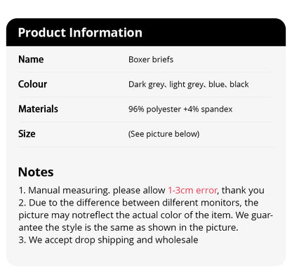 Mens 10-Piece Fashion Underwear Set - Comfortable Large Size Printed Boyshorts