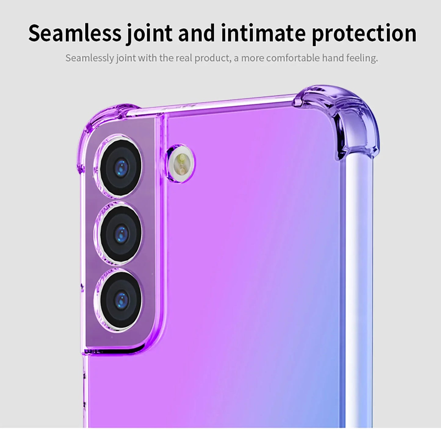 Gradient Airbag Shockproof TPU Case for Samsung Galaxy S26 Ultra S25 Edge S24 S23 FE S23 S22 Plus S21 Protective Cover Funda