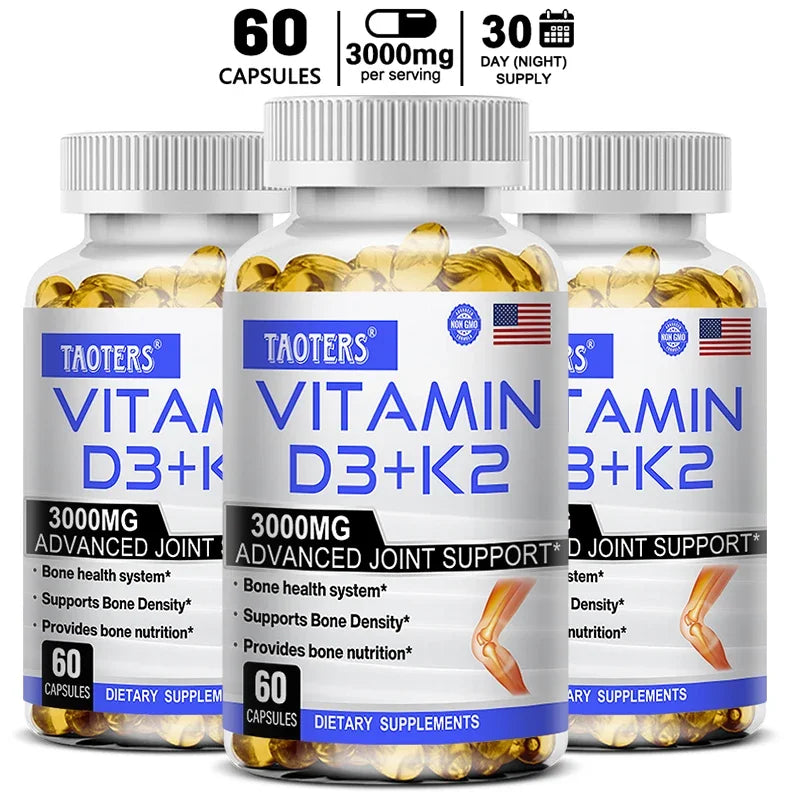 3000 mg Vitamin D3+K2 Health Supplement - Calcium Supplement for Bone Precision and Overall Health