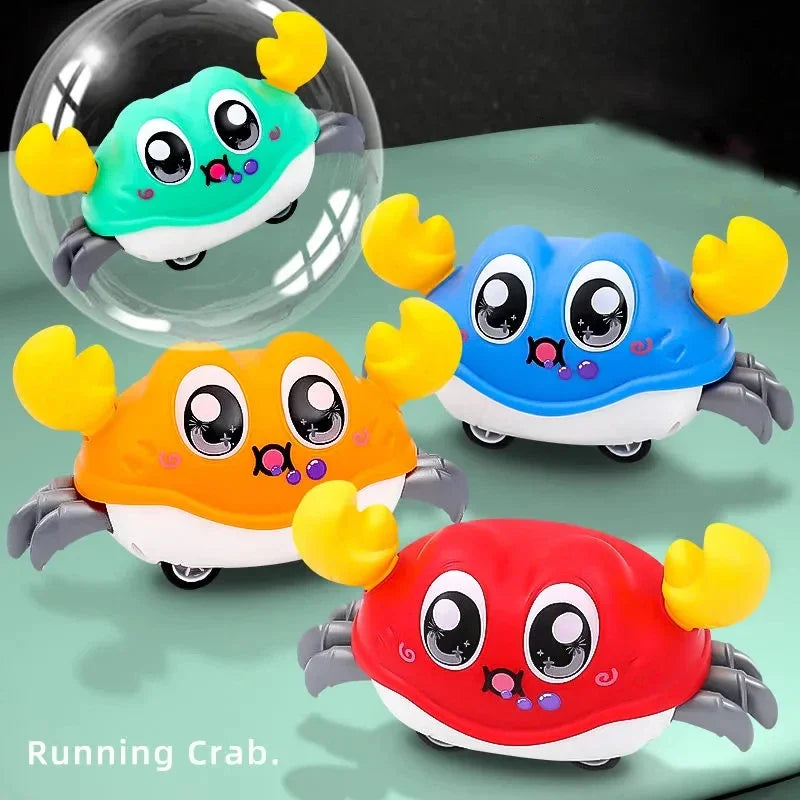 Children's Fun Double Return Force Left and Right Shake Simulation Crab Toy Baby Running Bubble Simulation Crab Crab Crawling