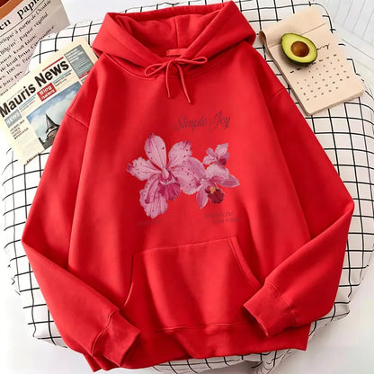 Harajuku Graphic Pullover Flower Design Hooded Sweatshirt Cute Hoody Spring Casual Hoodies Pullover Hooded Daily