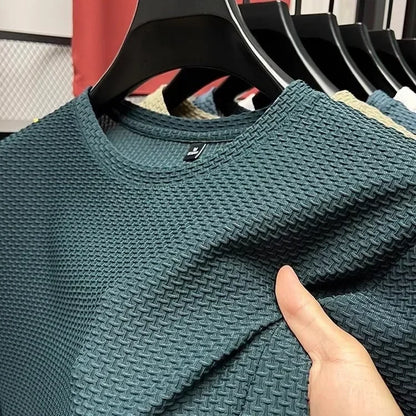 Men's Ice-Silk Mesh T-Shirt – Cool Breathable Summer Top