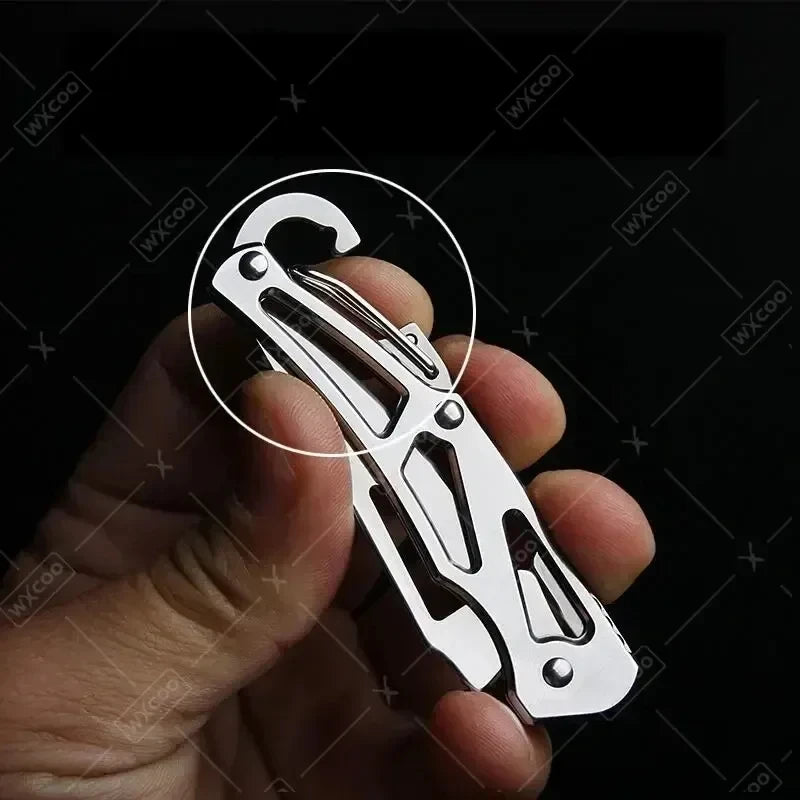 Folding Pocket Knife - Stainless Steel Multifunctional Kitchen Knife