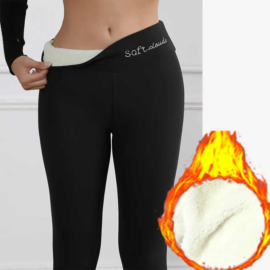 Winter Warm Leggings - High Waist Skinny Stretch Velvet Pants for Women