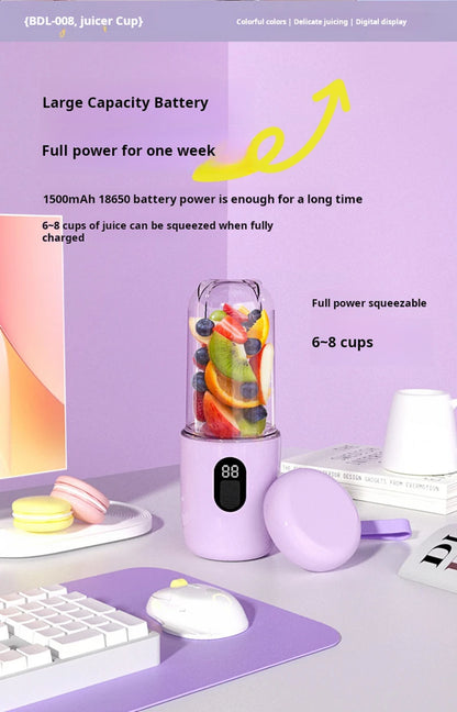 Xiaomi Portable USB Blender - Cordless Mini Juicer for Smoothies  Protein Shakes