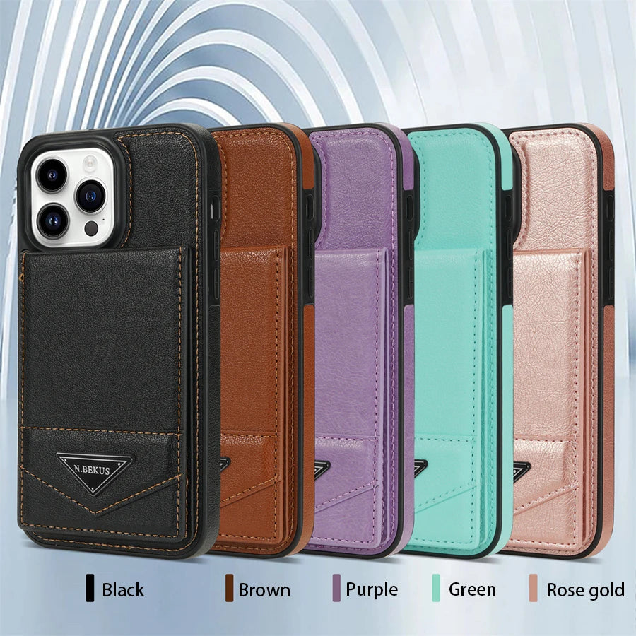 Wallet Magnetic Flip Sidestick Hardware Anti-theft Brush Leather Case For iPhone 17 Air 16e 16 Pro Max 15 Plus 14 13 12 11 XR