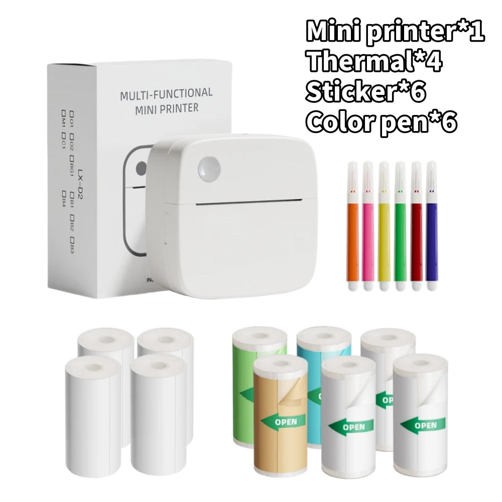 Mini Portable Wireless Label Printer  DOLEWA D2 Wireless Function, Thermal Sticker Maker, Handheld Tips, Learning Marking