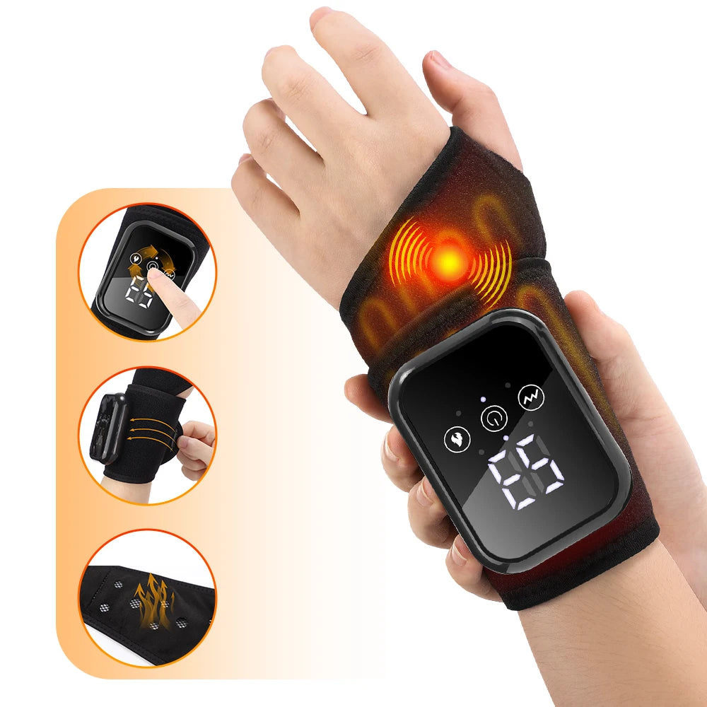 Electric Heating Wrist Brace | Rechargeable Wristband With Hot Compress & Thermal Wrist Support