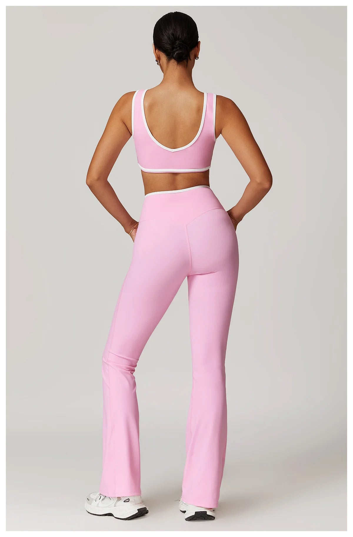 Yoga Workout Set – High Waist Leggings & Sports Bra Outfit | Breathable Fitness Sportswear