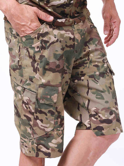 Tactical Camo Shorts - Men's Cargo Shorts With Multiple Pockets, Knee Length