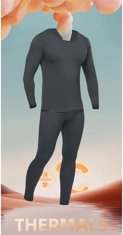 1pcs Men's Ultrathin Thermal Underwear High elasticity Plus Size Constant Temperature Seamless Long Sleeve Bottoming Set