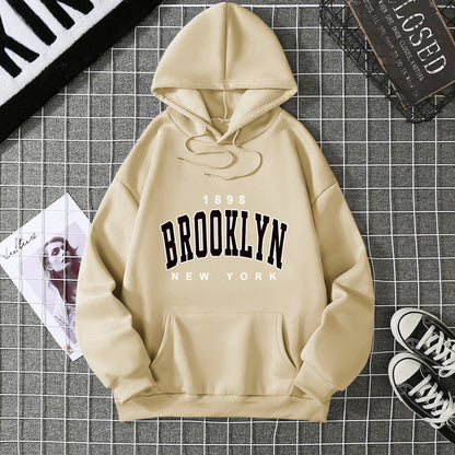 2025 Winter New Women's Hoodie High Street Unisex style Double Pockets Sweatshirts Outerwear Plus-Size Women's Clothing CYXX227