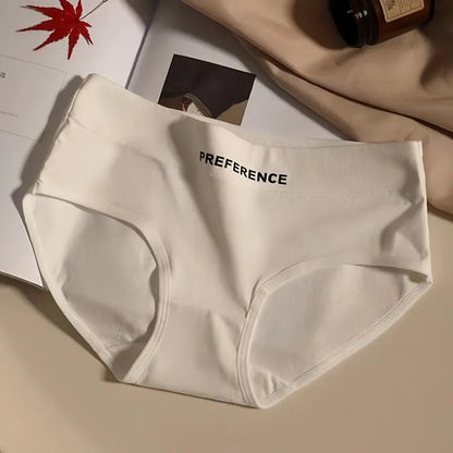 4Pcs/Set Cotton Panties Women Mid Waist Briefs Breathable Intimates Breathable Comfort Underwear M-2XL Soft Panties