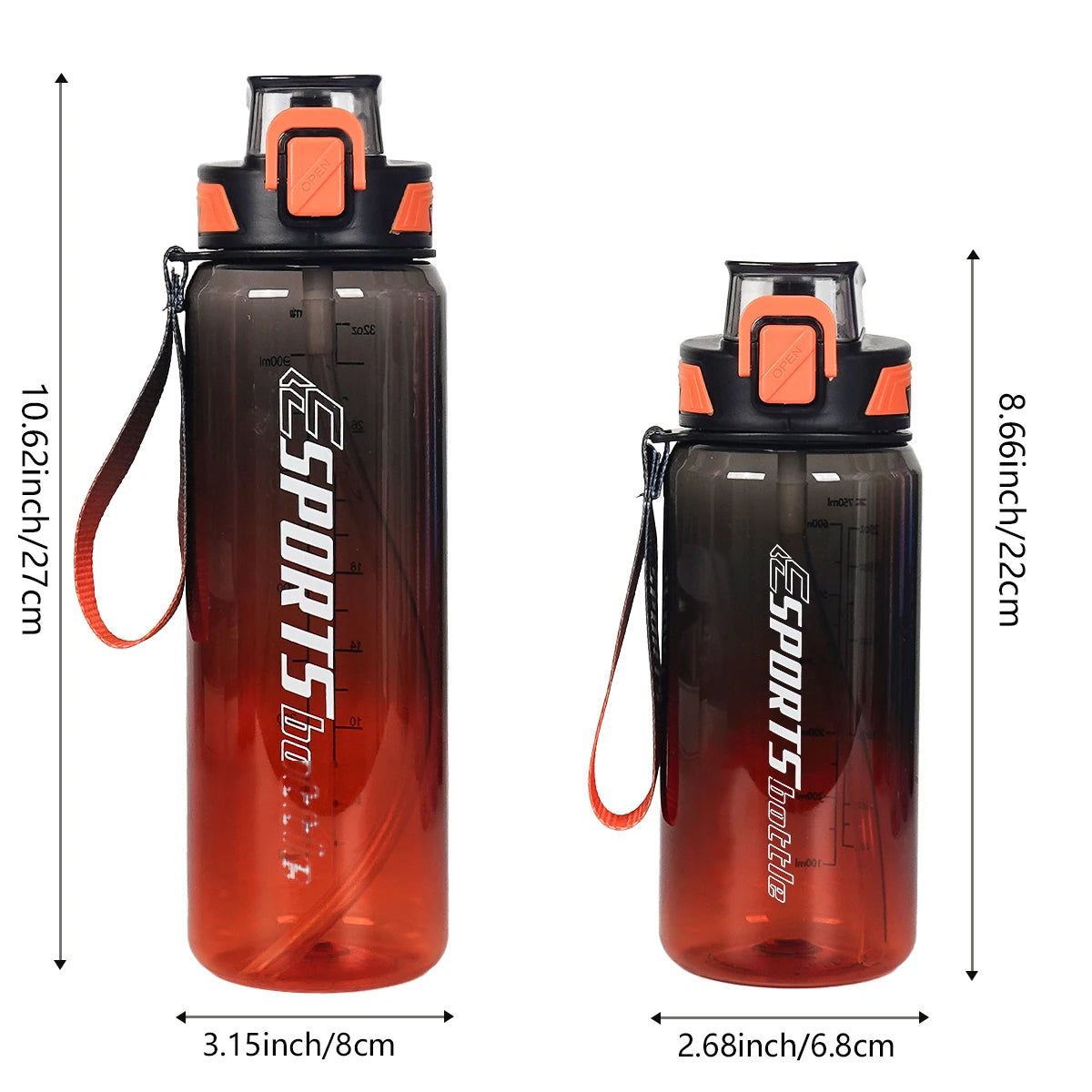 950ml/31oz 700ml/24oz Outdoor Straw Sports Water Bottle for Fitness Suitable Birthday Gifts And Fitness Enthusiasts