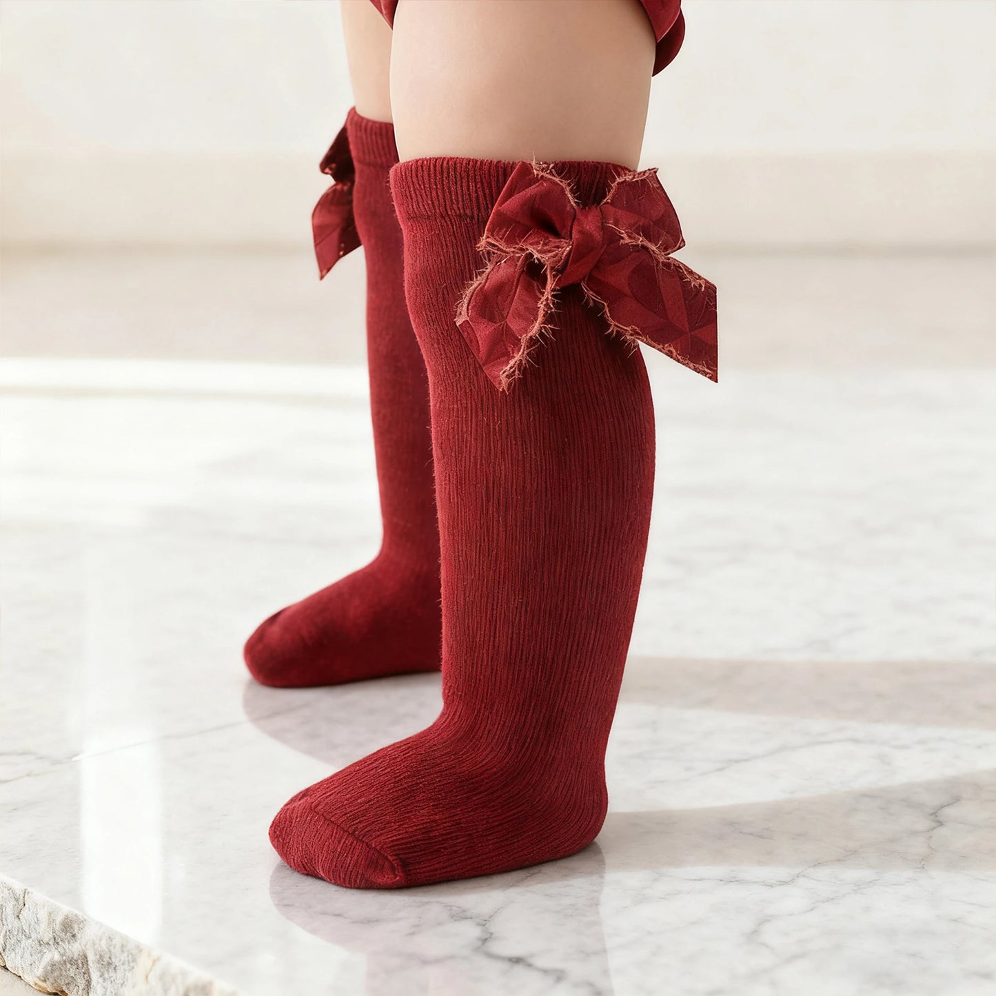 Adorable Baby Boy Striped Socks with Animal Print Detail Warm Knit Socks for Autumn Winter Fashion Accessory