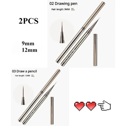 Nail Art Liner Brushes - Professional Striping  Drawing Pens 6-25mm