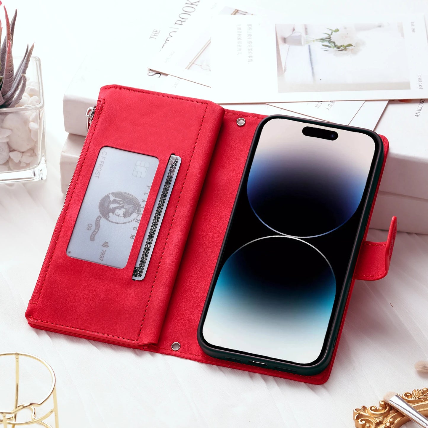 Leather Flip Case For Samsung Galaxy S26 S25 S23 S24 Ultra S22 S21 Plus S20 FE + Note 20 10 9 Card Wallet Embossing Phone Bag