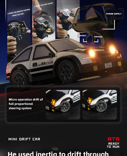 164 RC Drift Car - High-Speed Mini Remote Control Racing Car for Desktop Fun - ZOOMNSTORE