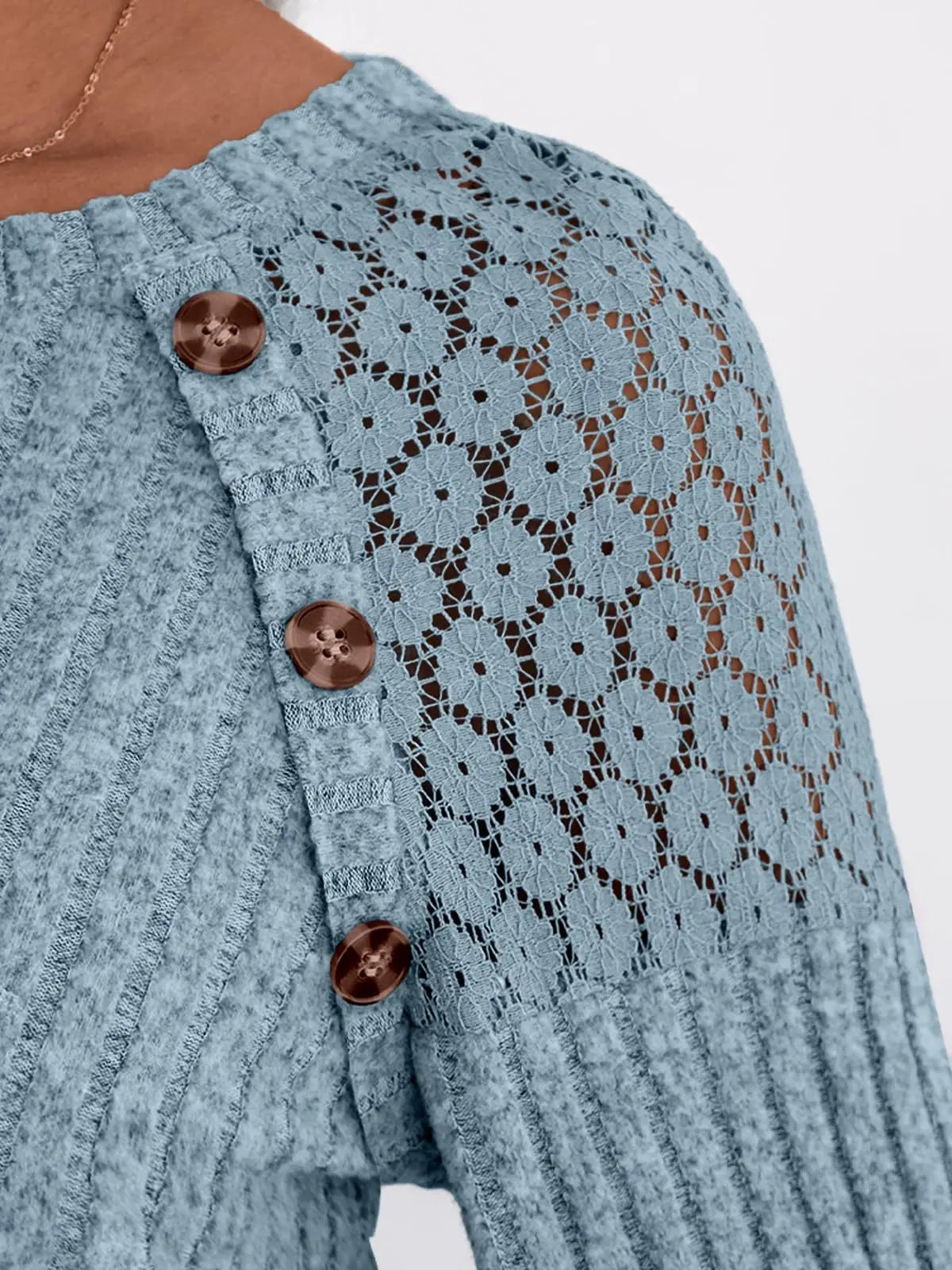 2025 New Autumn Women's Blouses Elegant Fashion Lace Hollow Out Patchwork Button Shirts Loose Casual Long Sleeve Pullover Tops