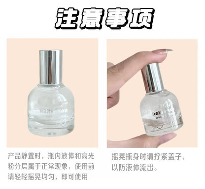 Diamond Ball Liquid Highlighter Flash Gloss Long Lasting Waterproof Glitter Brightening Makeup for Beach Hoilday Face Body