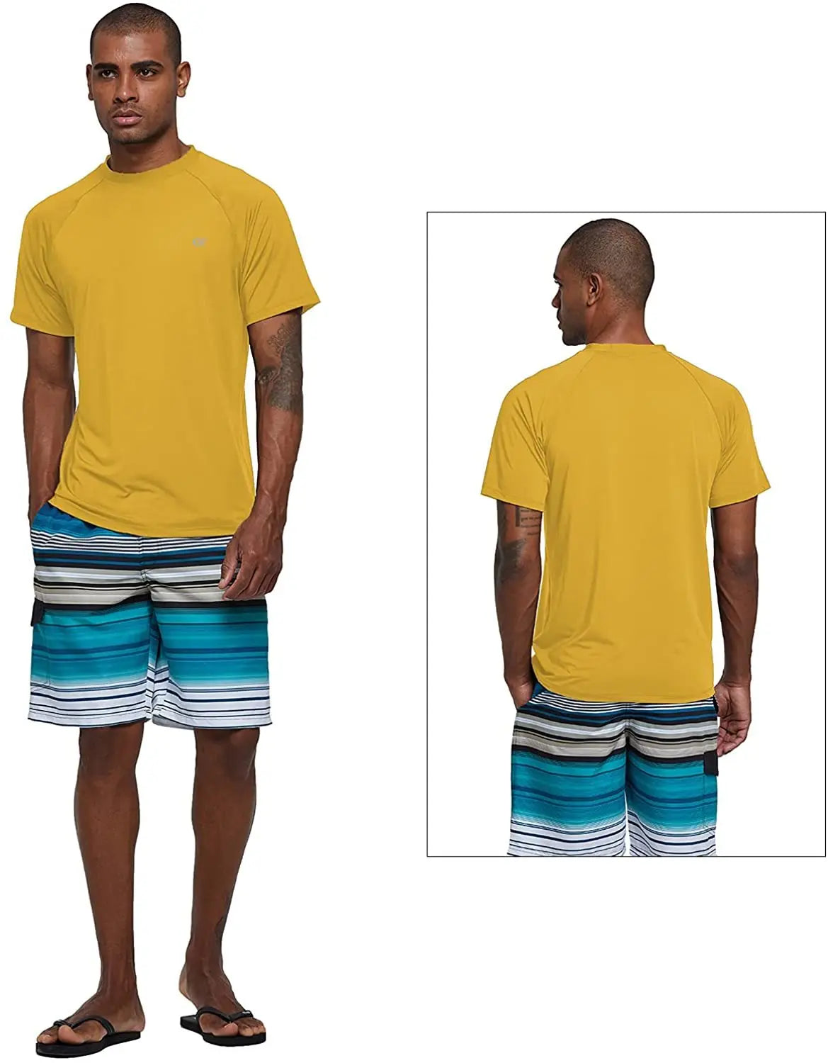 Men's UPF 50+ Beach T-Shirt – Quick-Dry Surf & Swim Top