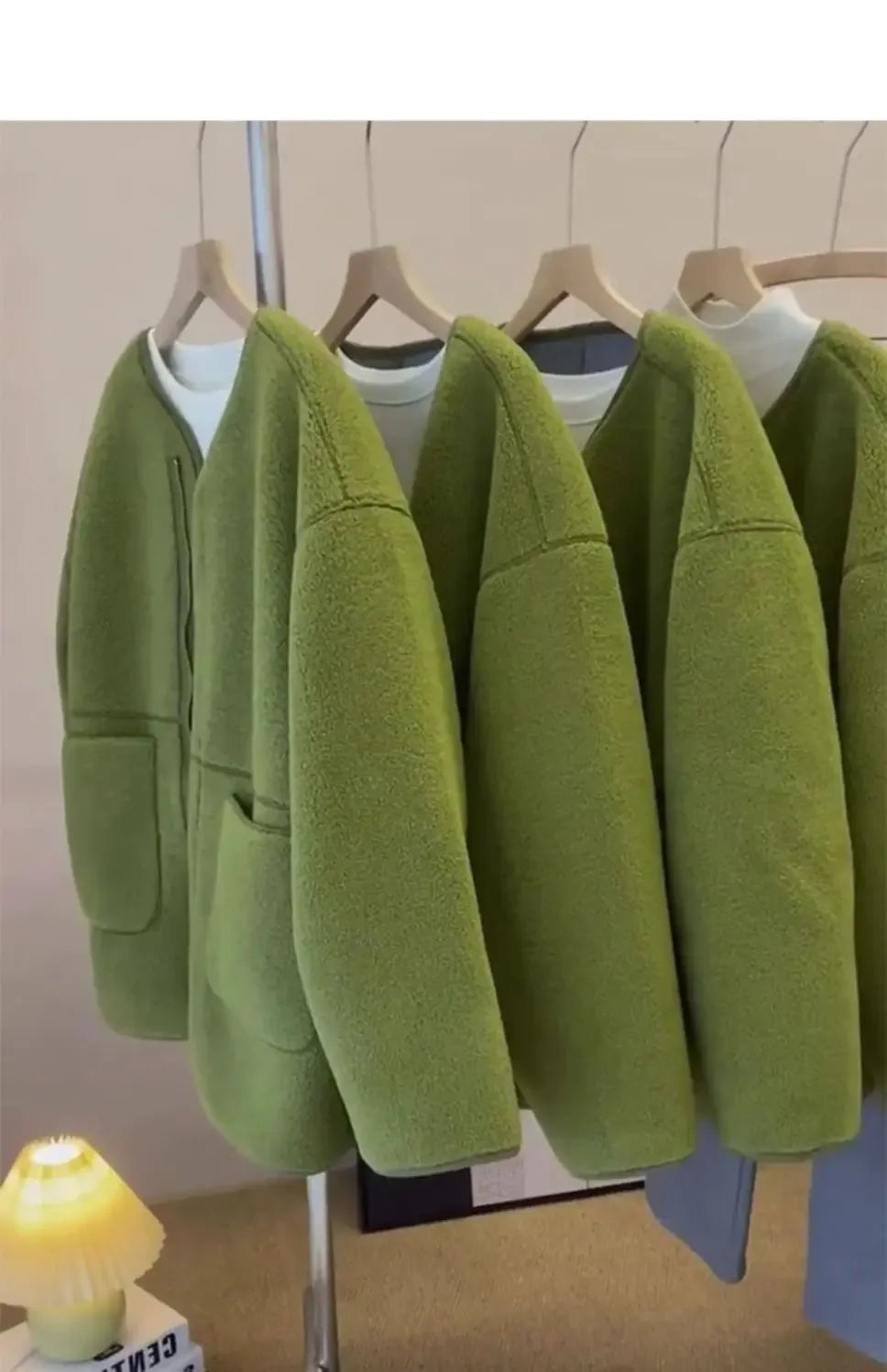 Autumn New  Women's and Chic Fleece Lamb Wool Women High-end and Street Minimalist Casual Jackets