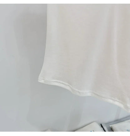 Summer Sexy V-neck Slim T Shirt Women Cotton Basic Solid Crop Tops Female Casual Tops Short Sleeve T-shirts 2026
