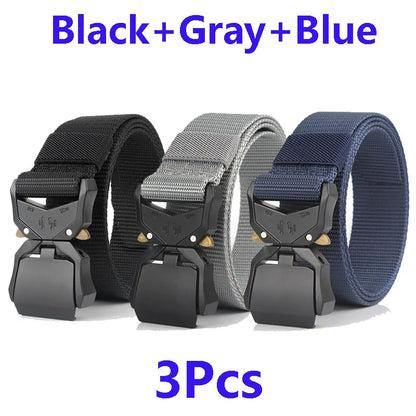 Tactical Waist Belt - Durable Canvas Belt With Automatic Buckle & Quick Release