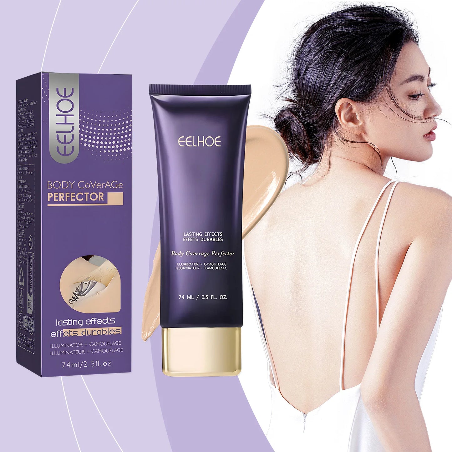 EELHOE Body Concealer Full Coverage Covering Tattoo Sweatproof Waterproof Body Foundation Body Coverage Perfector Makeup