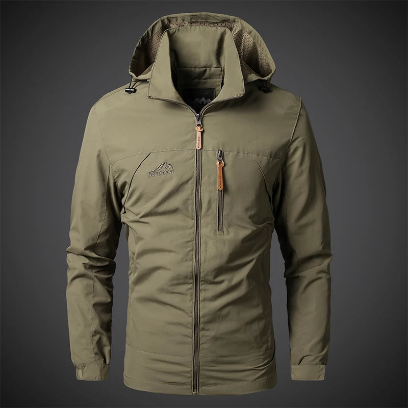 Men's Windproof Jacket – Breathable Cycling Jacket With Hooded Collar | Outdoor Gear