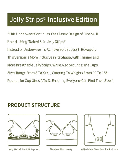 Plus Size Wireless Bra - Seamless Push Up Padded Plunge Bra with Adjustable Straps