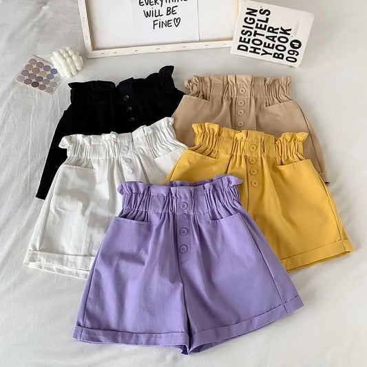 Korean Girls Casual Shorts - Thin Summer Trousers for Kids 3-12Yrs
