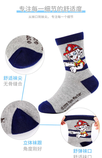 5 Pairs /Lot Genuine Paw Patrol Chase Skye Ryder Baby Boys Girls Soft Colorful Socks For Kids Breathable Toddler Warm Socks