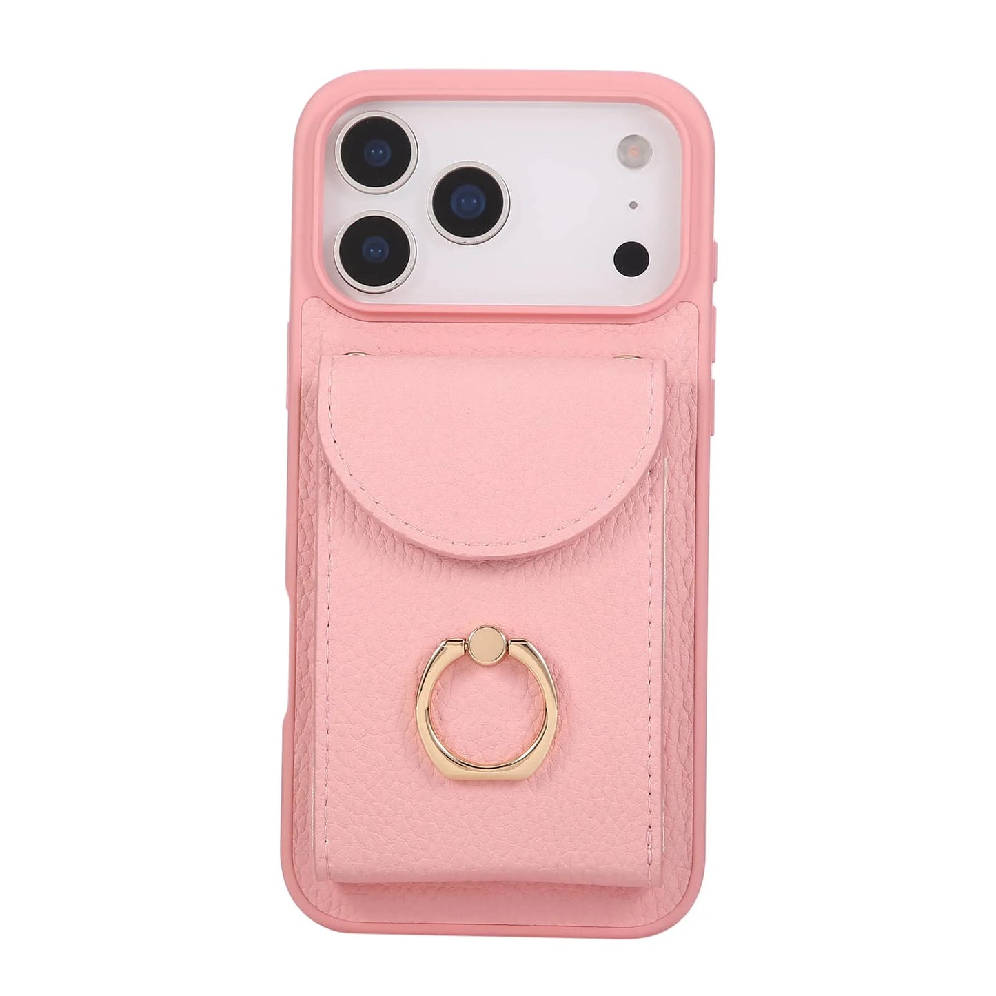 Wallet Case for iPhone 17 Pro Max 17 Pro Air,Card Holder Cover with 360° Ring Kickstand and Durable Shockproof Protective Bumper