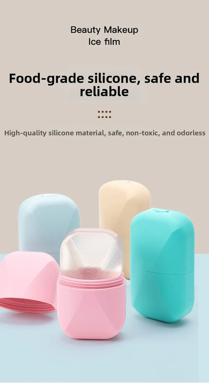 Portable Silicone Ice Roller for Face Beauty Skin Care Tools Face Lifting Facial Massager Reusable Ice Cube Trays Eyes and Neck