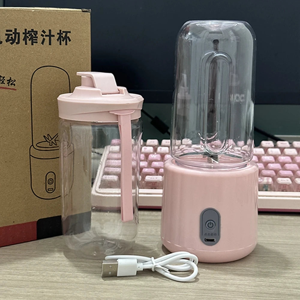 Portable Electric Fruit Juicer  Blender - Double Cup USB Mixer