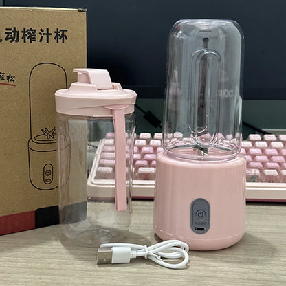 Portable Electric Fruit Juicer  Blender - Double Cup USB Mixer