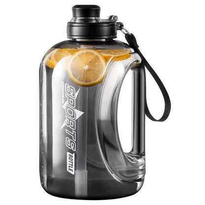 Large Capacity Water Bottle with Straw  & Strap Portable Handle BPA Free Eco-Friendly Perfect for Outdoor Sports and Fitness
