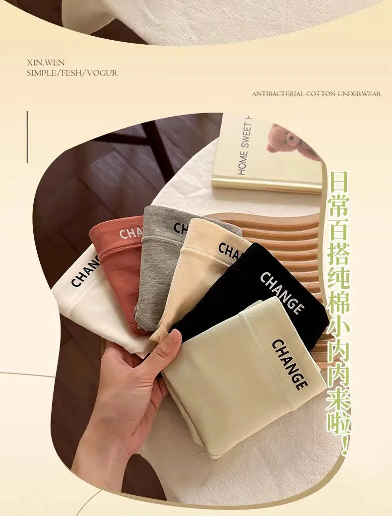 Women's Cotton Underwear panty Sexy Solid Color Triangle Pants Girl Mid Waist Seamless Comfort Underpants Female Lingerie