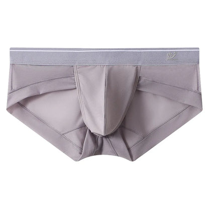 Sexy Men's boxer Ice screen hole cueca large convex  breathable quick dry men's boxers solid color underpants men underwear new