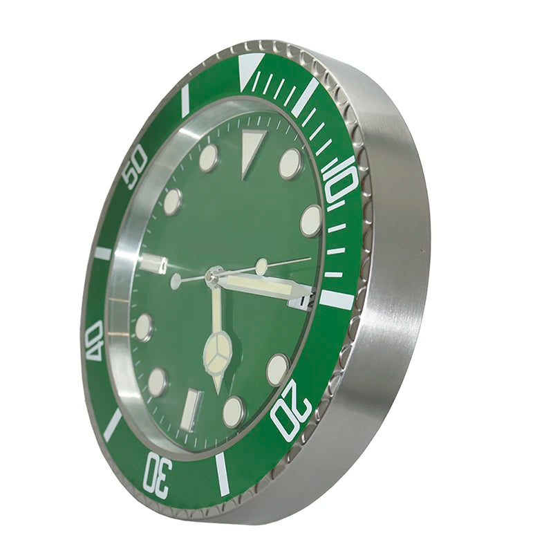 Luxury Metal Wall Clock - Modern 34cm Luminescent Home Decor