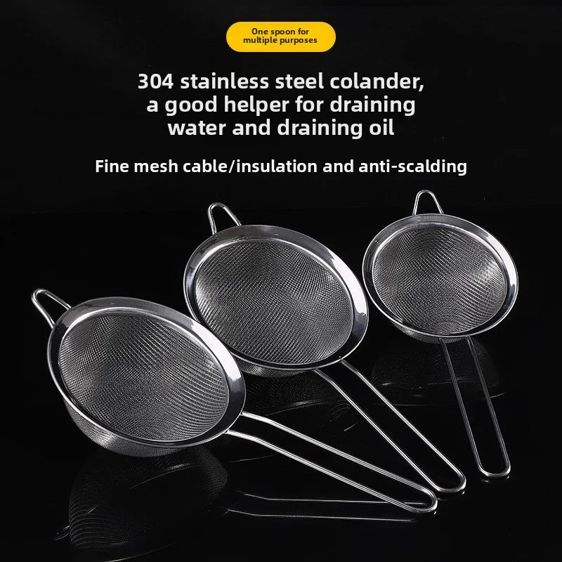 Stainless Steel Sieve - Fine Mesh Strainer & Durable Wire Mesh Filter for Kitchen