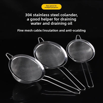Stainless Steel Sieve - Fine Mesh Strainer & Durable Wire Mesh Filter for Kitchen