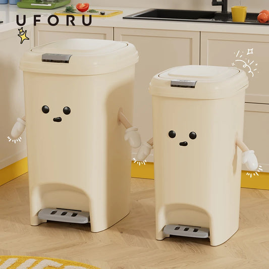 Large Capacity Foot Pedal Trash Can - 10L20L Kitchen  Dorm Room Bin