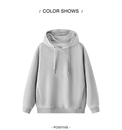 Semir Hoodie Women Fleece Lined Thermal Antibacterial Loose Fit Solid Color 2025 New Winter Casual Pullover