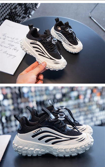 Children Sneakers - Lightweight Kids Casual Shoes With Breathable Mesh Fabric & Rubber Sole