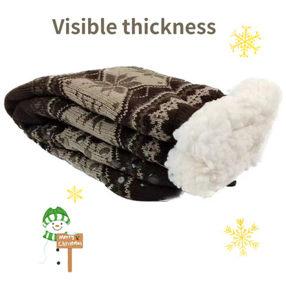 Mens Fluffy Thermal Winter Socks - Soft Non-Slip Fuzzy Floor Socks - ZOOMNSTORE