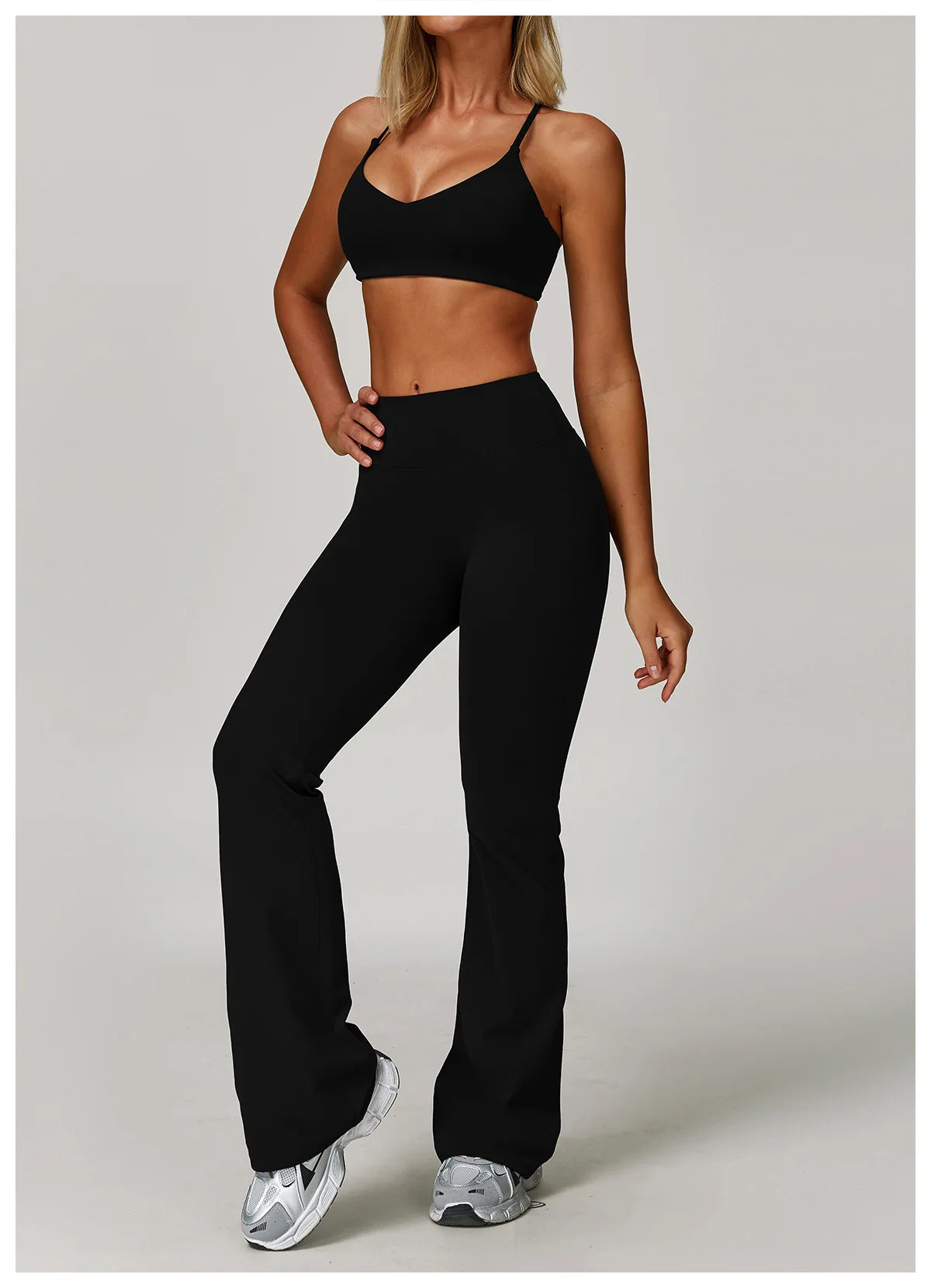 Women Yoga Sports Set - Running Fitness Outfit with Super Elastic, Breathable Gym Tracksuit